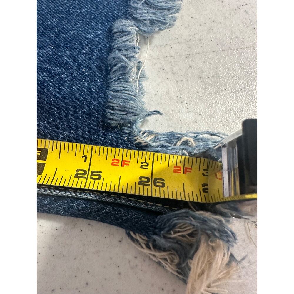 NEW We the Free People Maggie Mid-Rise Straight Jeans 26 Chewed Hem Button D43 - Picture 8 of 8